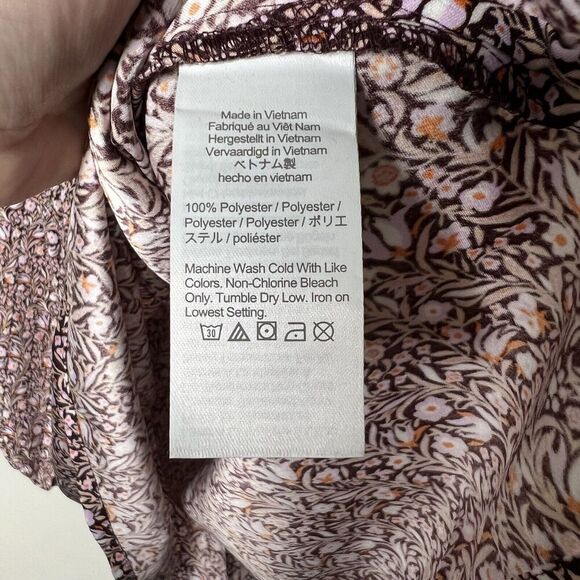 J. Crew Top Womens Small Balloon Sleeve Floral Print Long Sleeve Keyhole Blouse - Picture 6 of 11